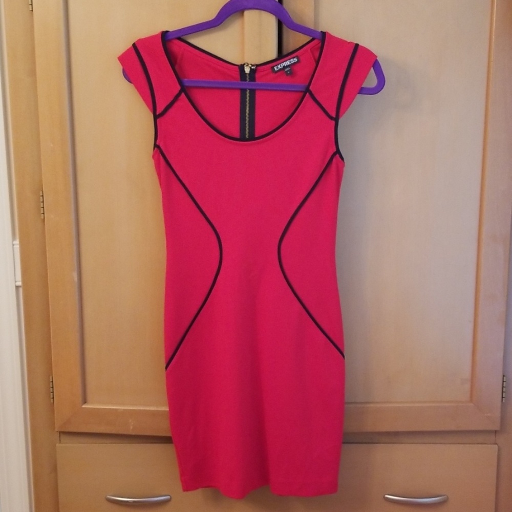 EUC Red and Black Dress from Express